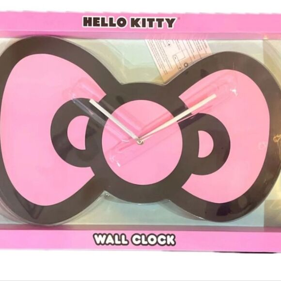 Hello Kitty Bow Analog Wall Clock- Pink - Picture 2 of 7
